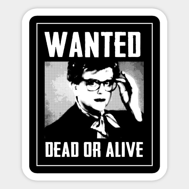 Wanted Angela Lansbury (Jessica Fletcher) Dead or Alive Sticker by Fenn